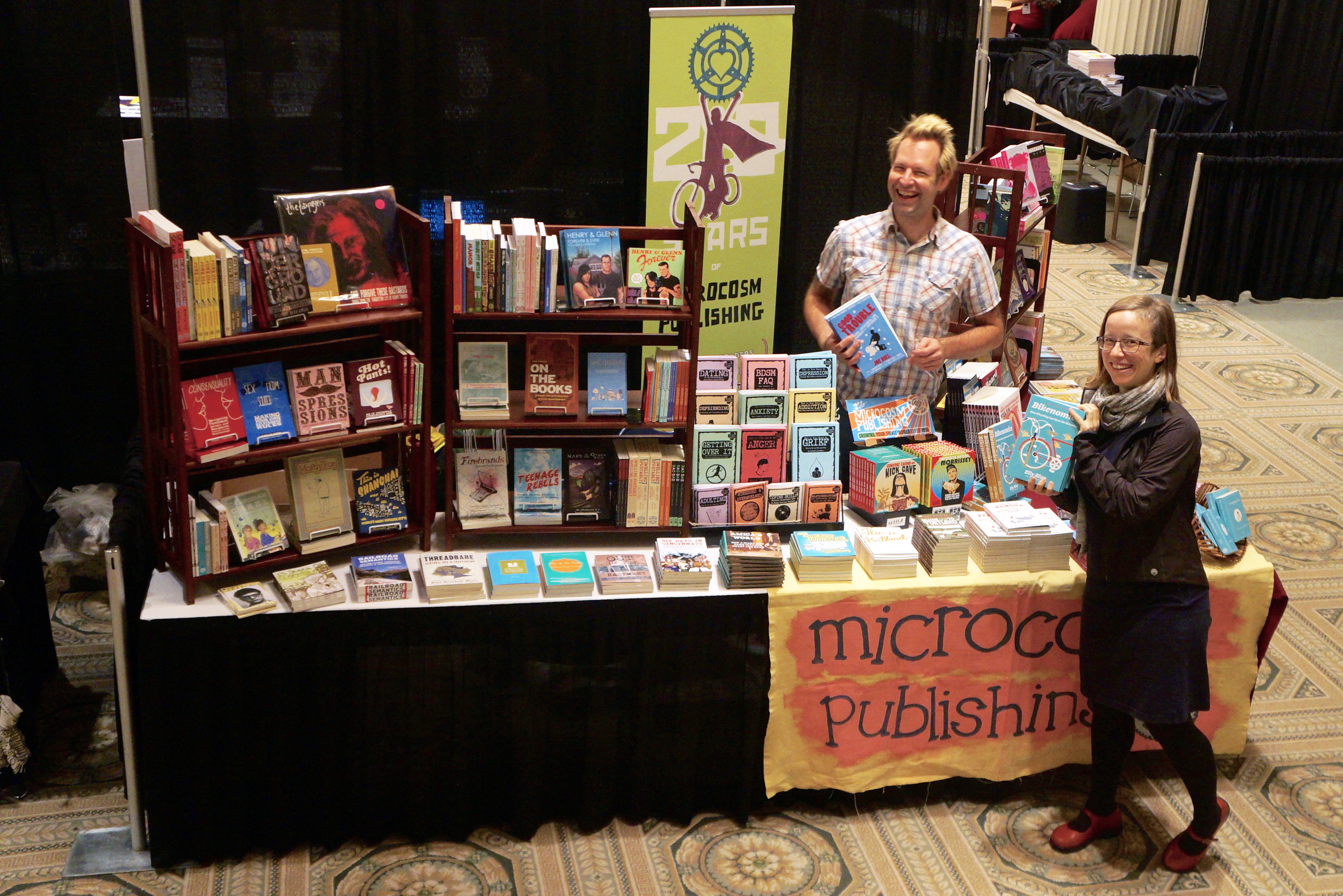 Microcosm Publishing’s booth at the Portland Book Festival. Photo by Laura Stanfill.